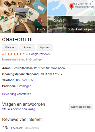 daar-om.nl | google mijn bedrijf